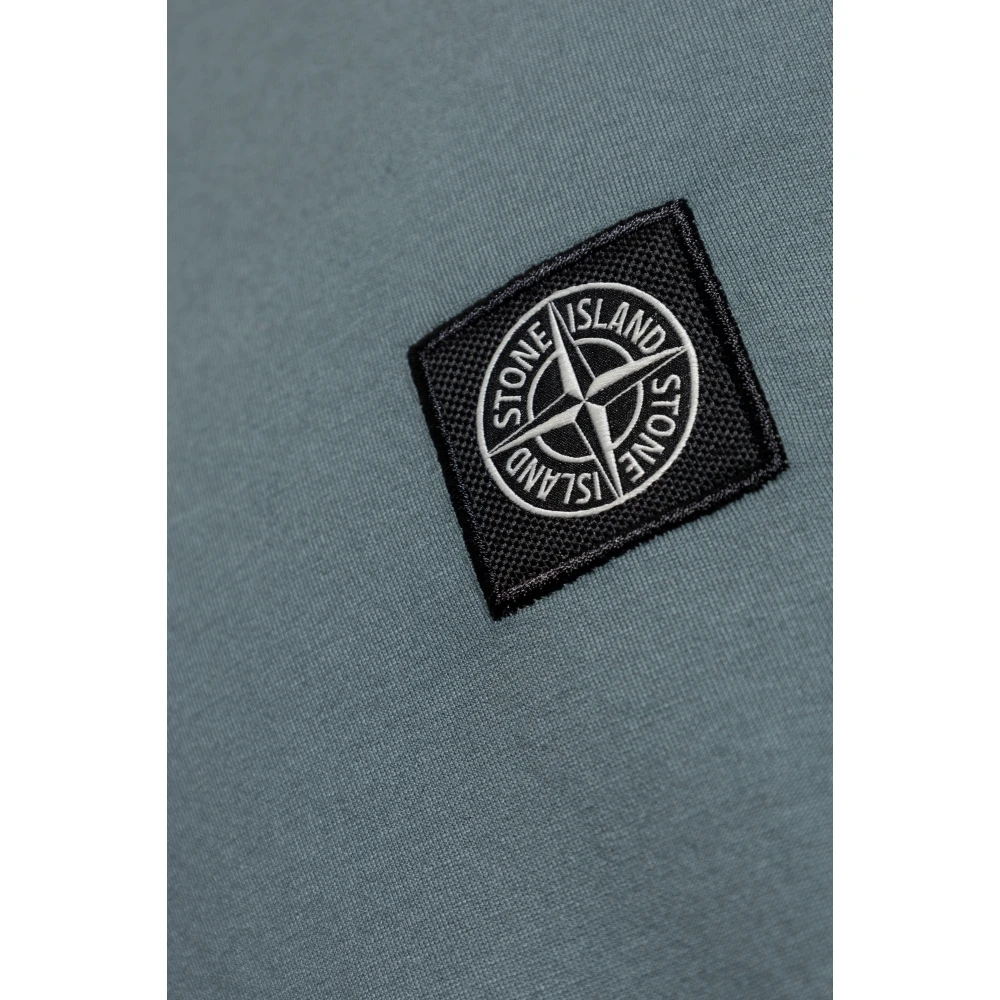 Stone Island V-hals T-shirt Gray Heren