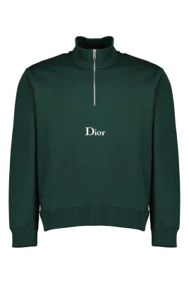 Sweatshirt med dragkedja i halsen