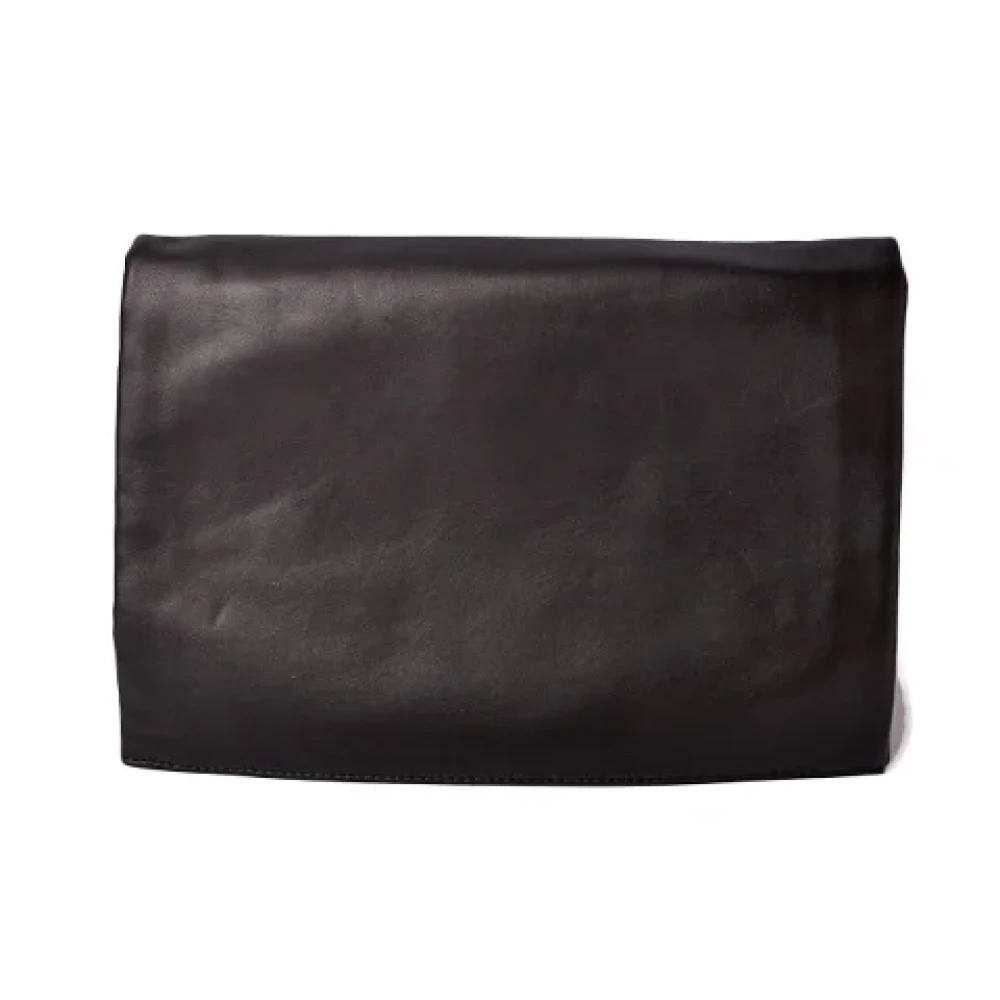 Celine Vintage Pre-owned Leather clutches Black Dames