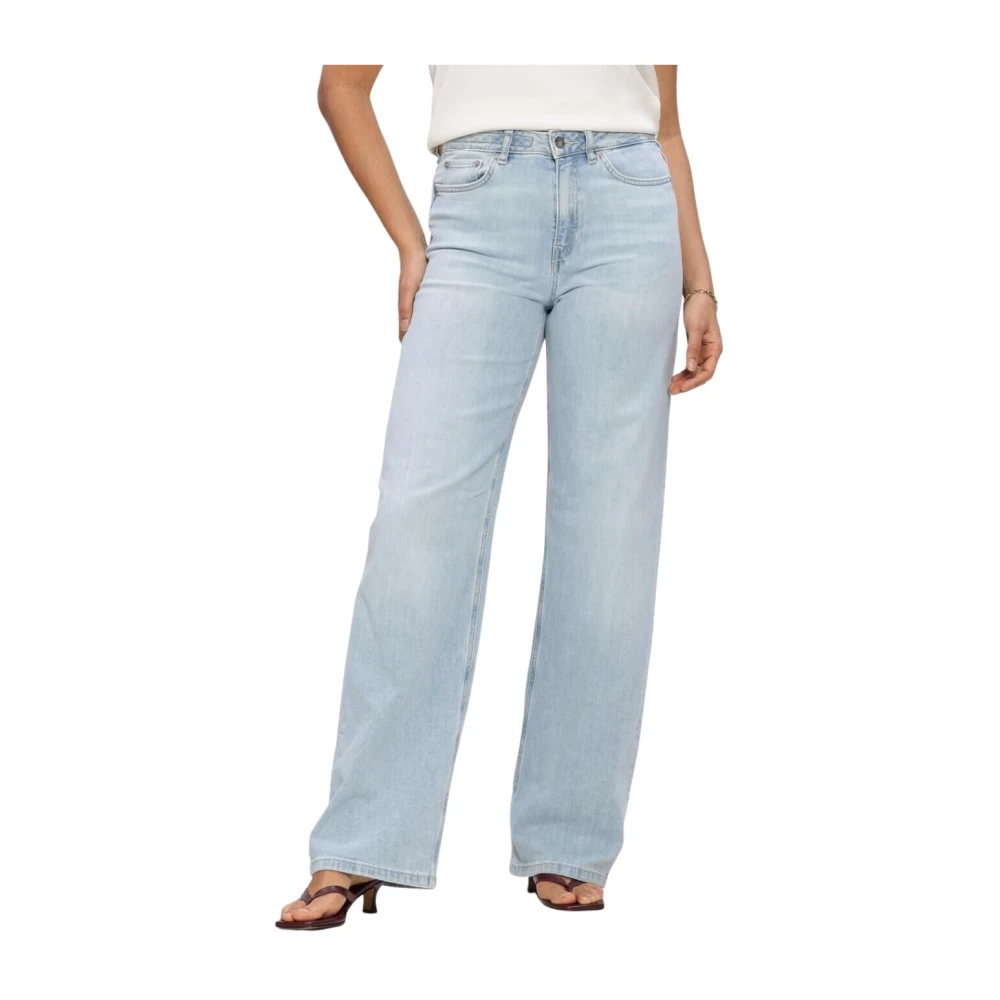 Drykorn Women's Blue Medley Wide Jeans - Straight Fit Jeans - W27 L34 - Jeans