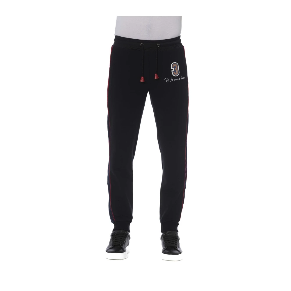 Trussardi Sportieve Trekkoord Voorprint Broek Black Heren