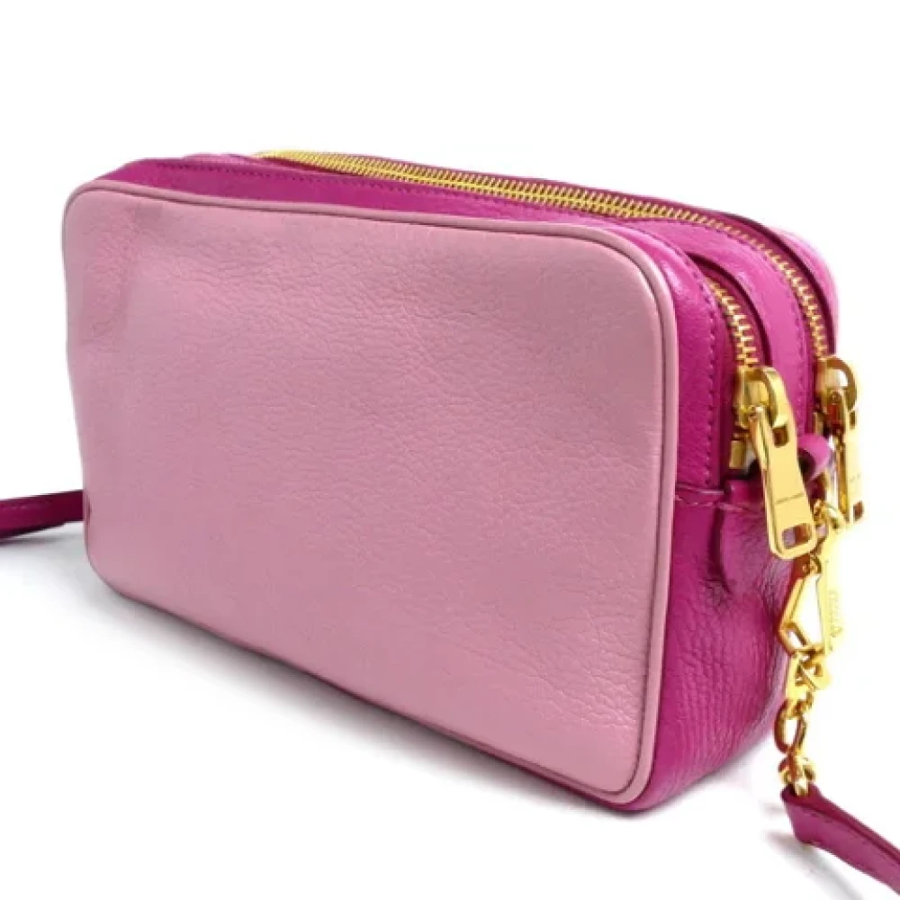 Miu Pre-owned Leather shoulder-bags Pink Dames