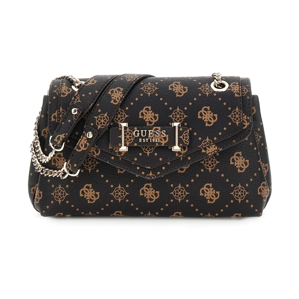 Guess Women's Brown Silia Girlfriend Sat Espresso Shoulder Bag - Shoulder Bags - One Size - Bags