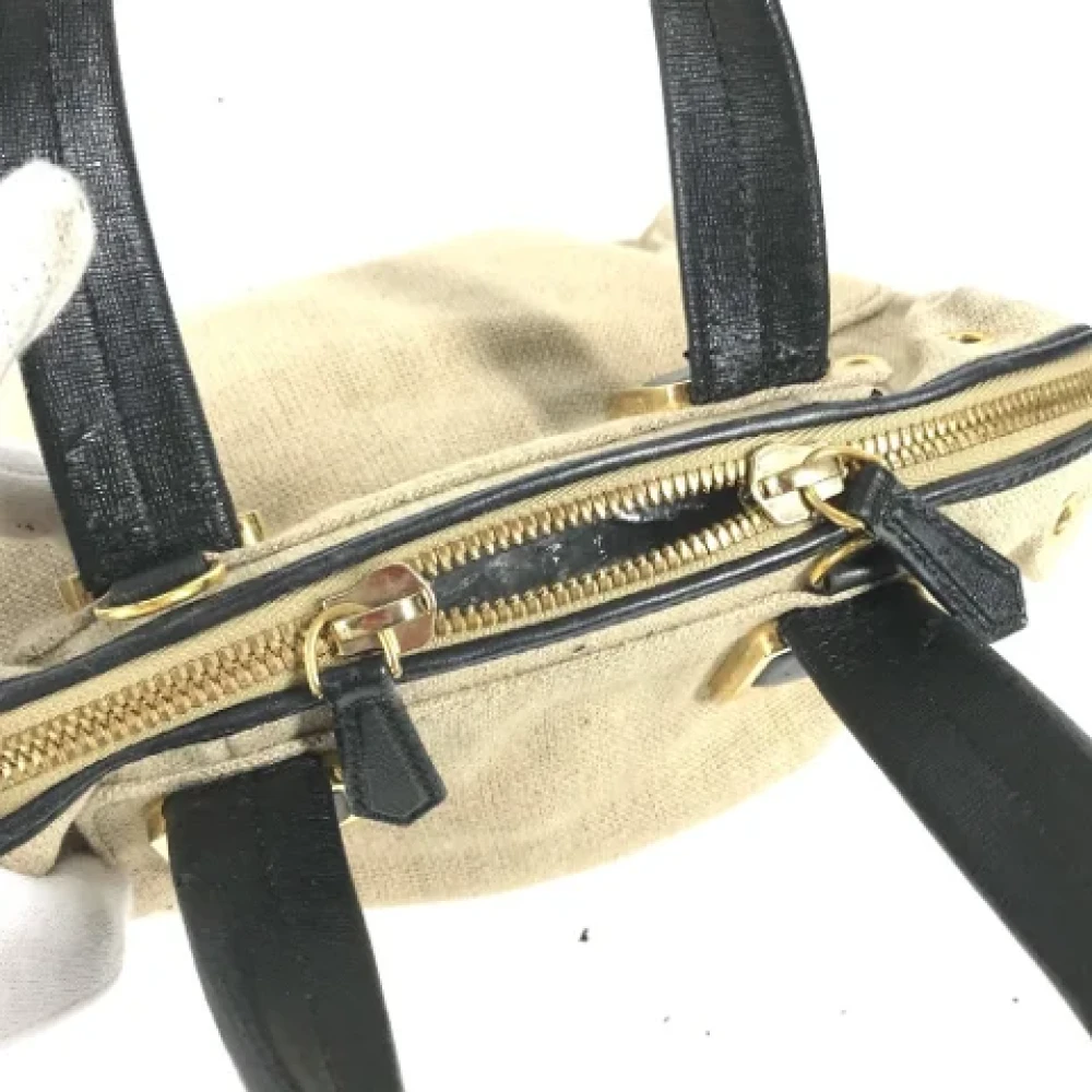 Fendi Vintage Pre-owned Leather fendi-bags Beige Dames