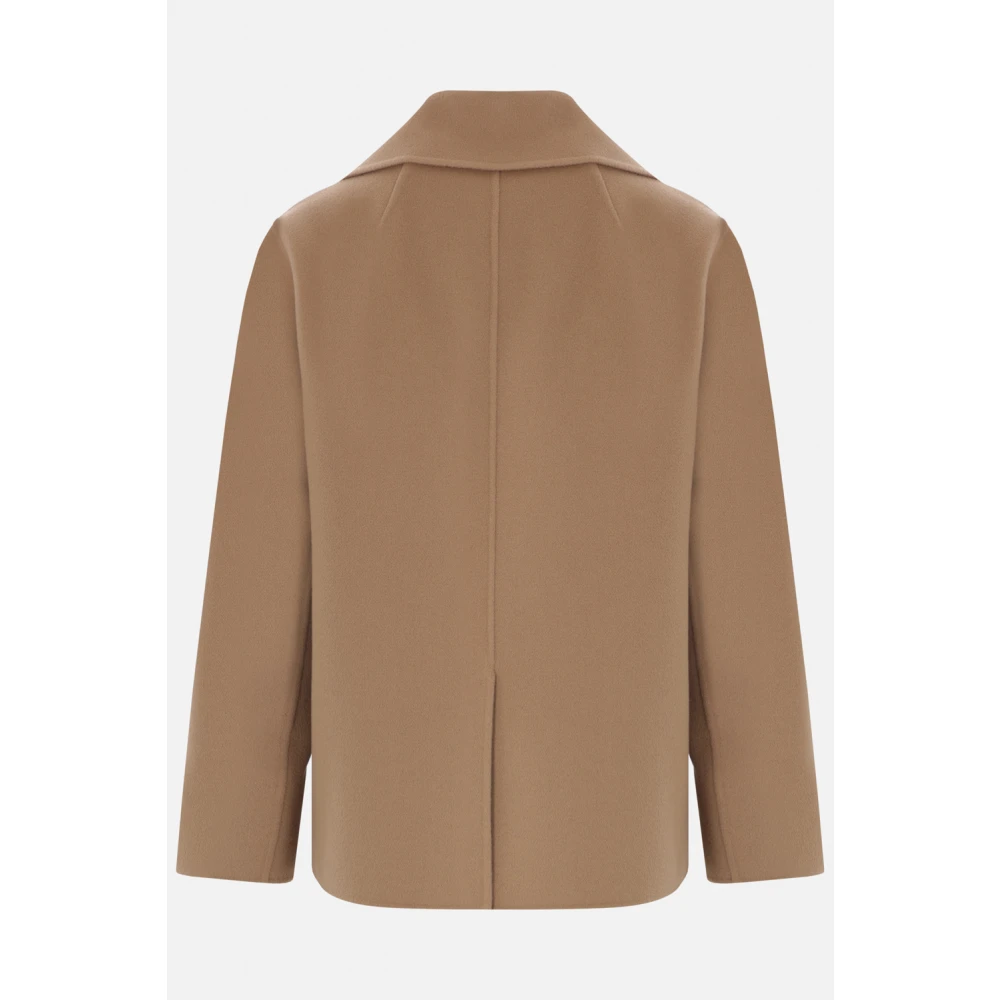 Max Mara Double-breasted kameelwollen jas Brown Dames