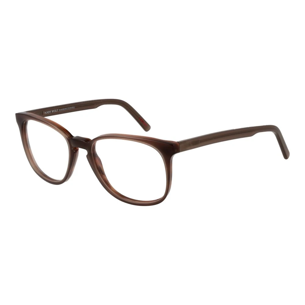 Andy Wolf Unisex Brown Rectangle Optical Frames