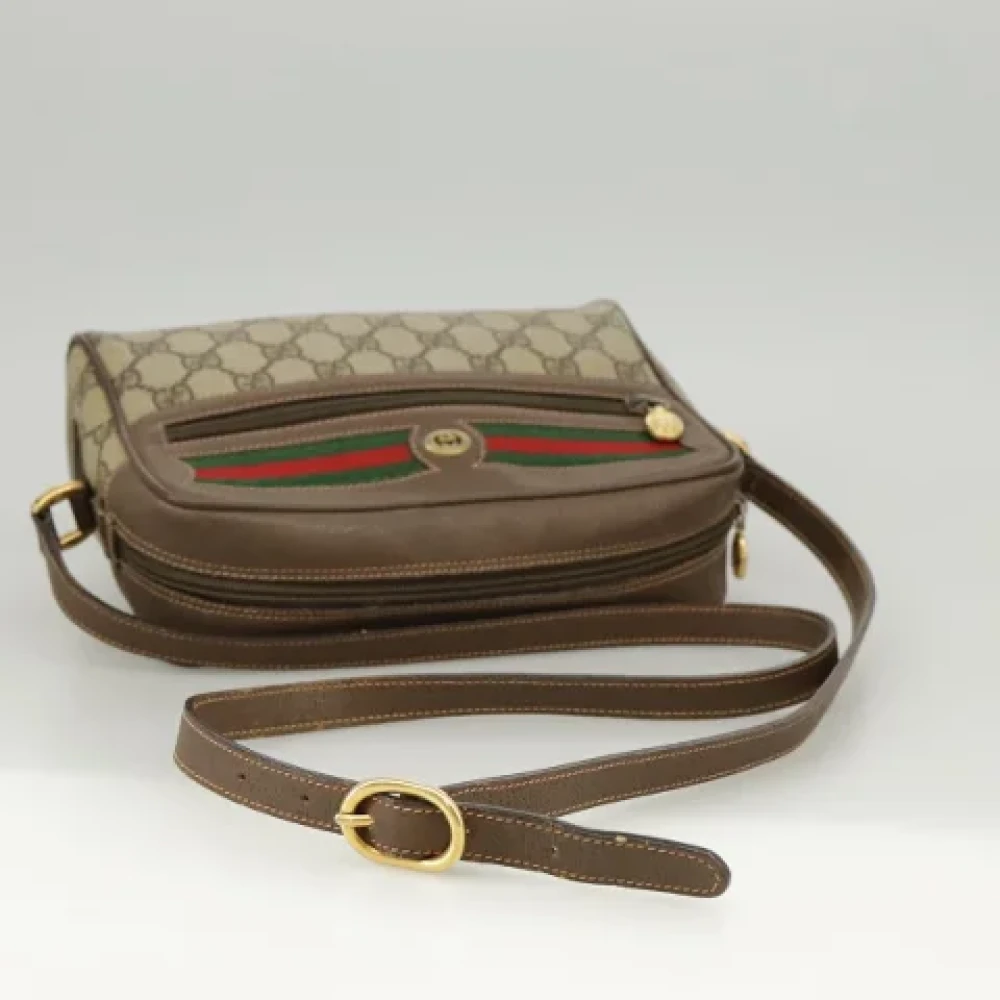 Gucci Vintage Pre-owned Leather gucci-bags Beige Dames