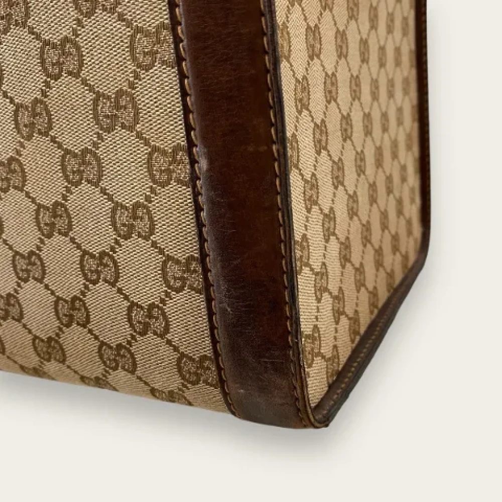 Gucci Vintage Pre-owned Canvas travel-bags Brown Dames