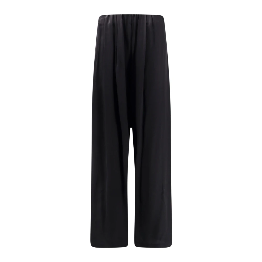 MM6 Maison Margiela Wijde Pijp Viscose Blend Broek Black Dames