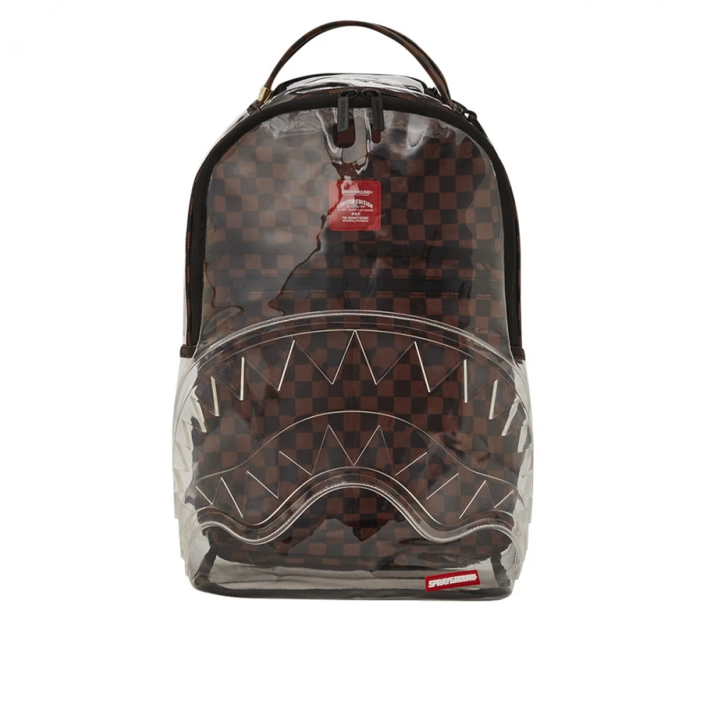 Sprayground Clear Brown Check Rugzak Brown Unisex