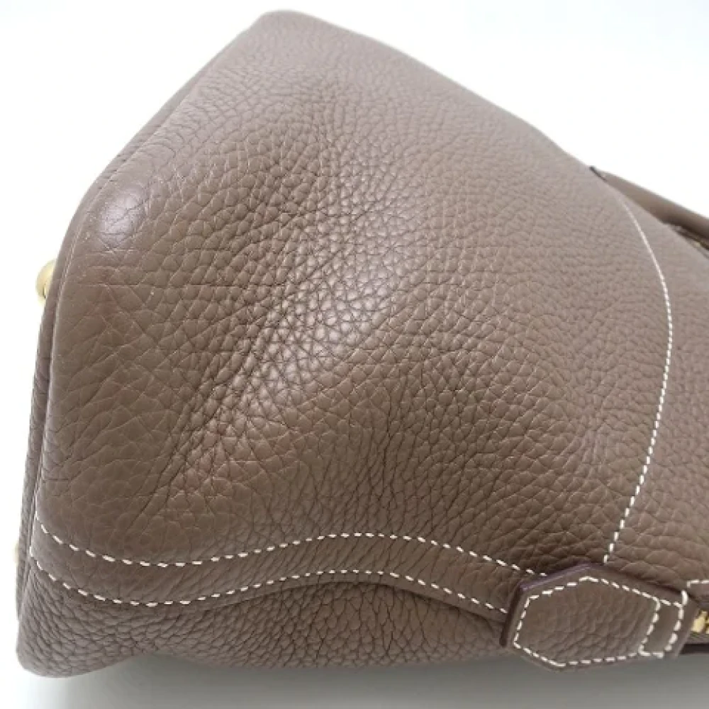 Hermès Vintage Pre-owned Leather handbags Gray Dames