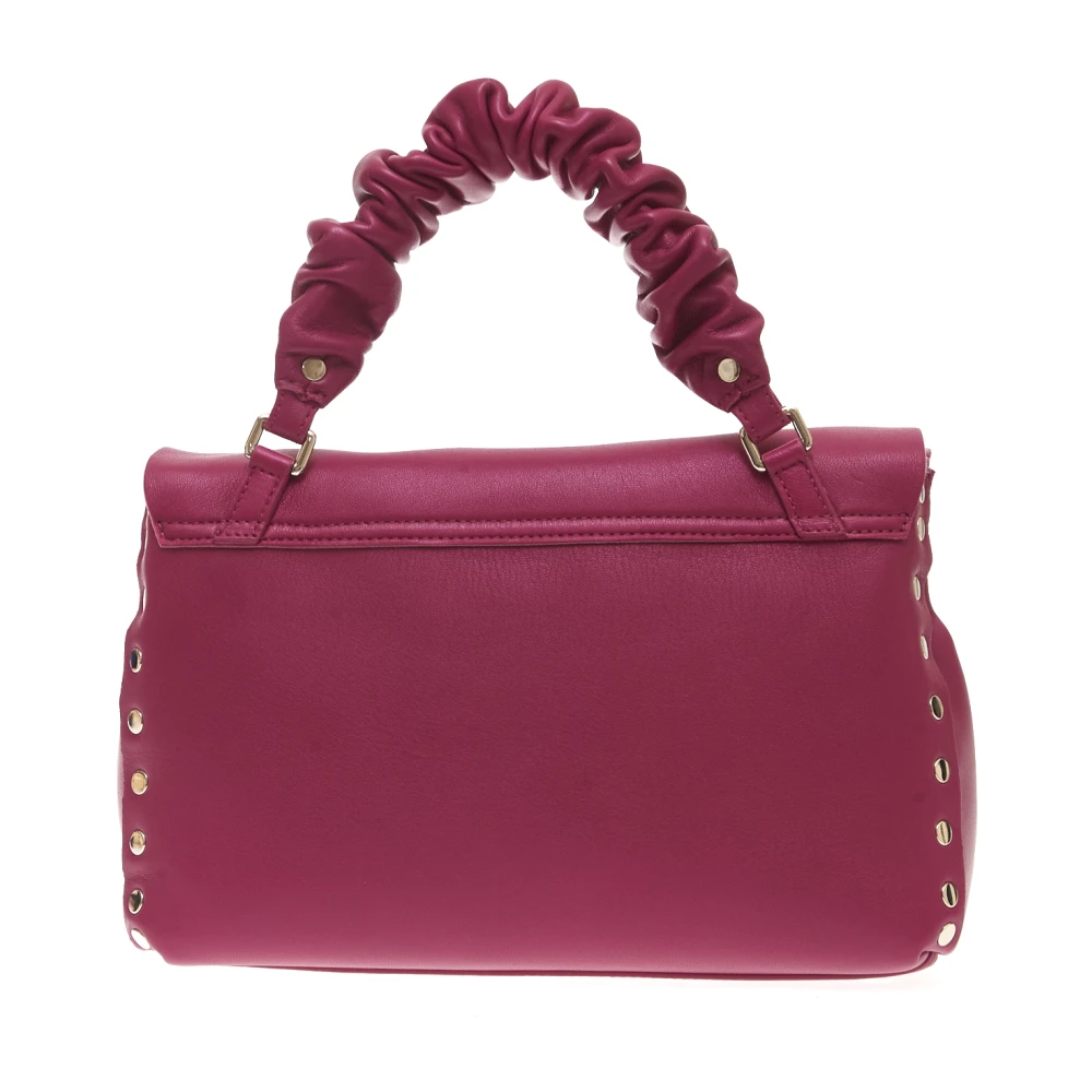 Zanellato Fuxia Handtas Orchidee Leer Pink Dames