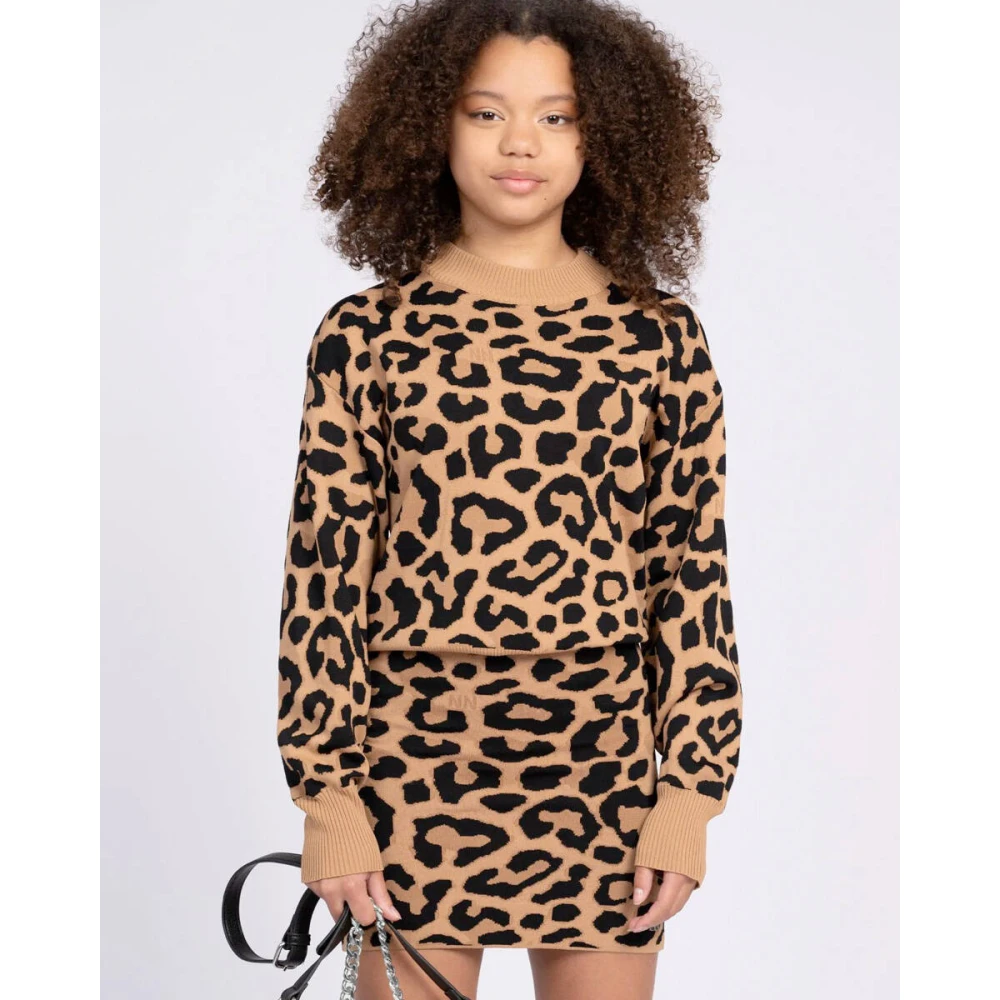 NIK & NIK Ocelot Sweater Brown Dames