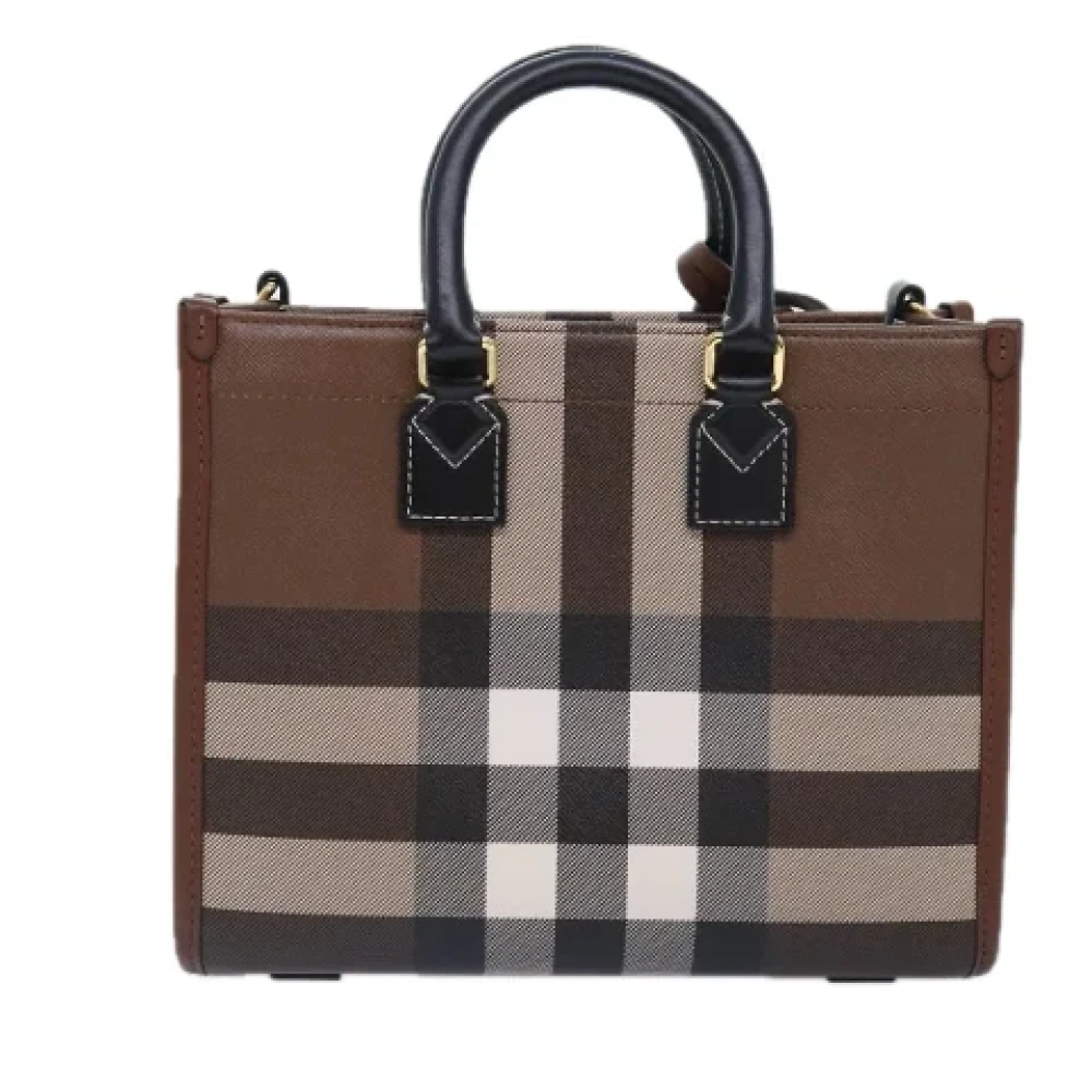 Burberry Vintage Pre-owned Leather handbags Brown Dames