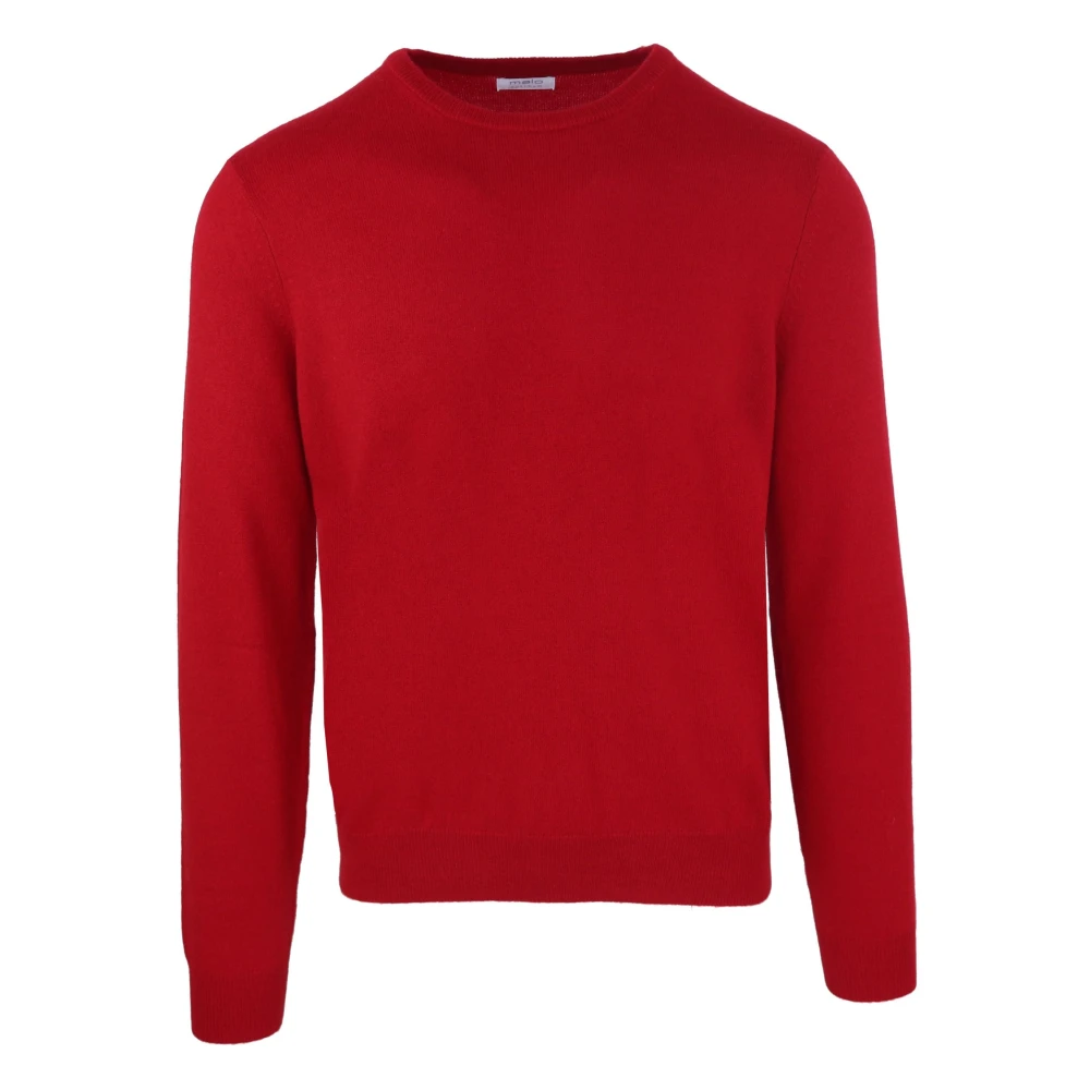 Malo Luxe Rode Wol Kasjmier Sweatshirt Red Heren