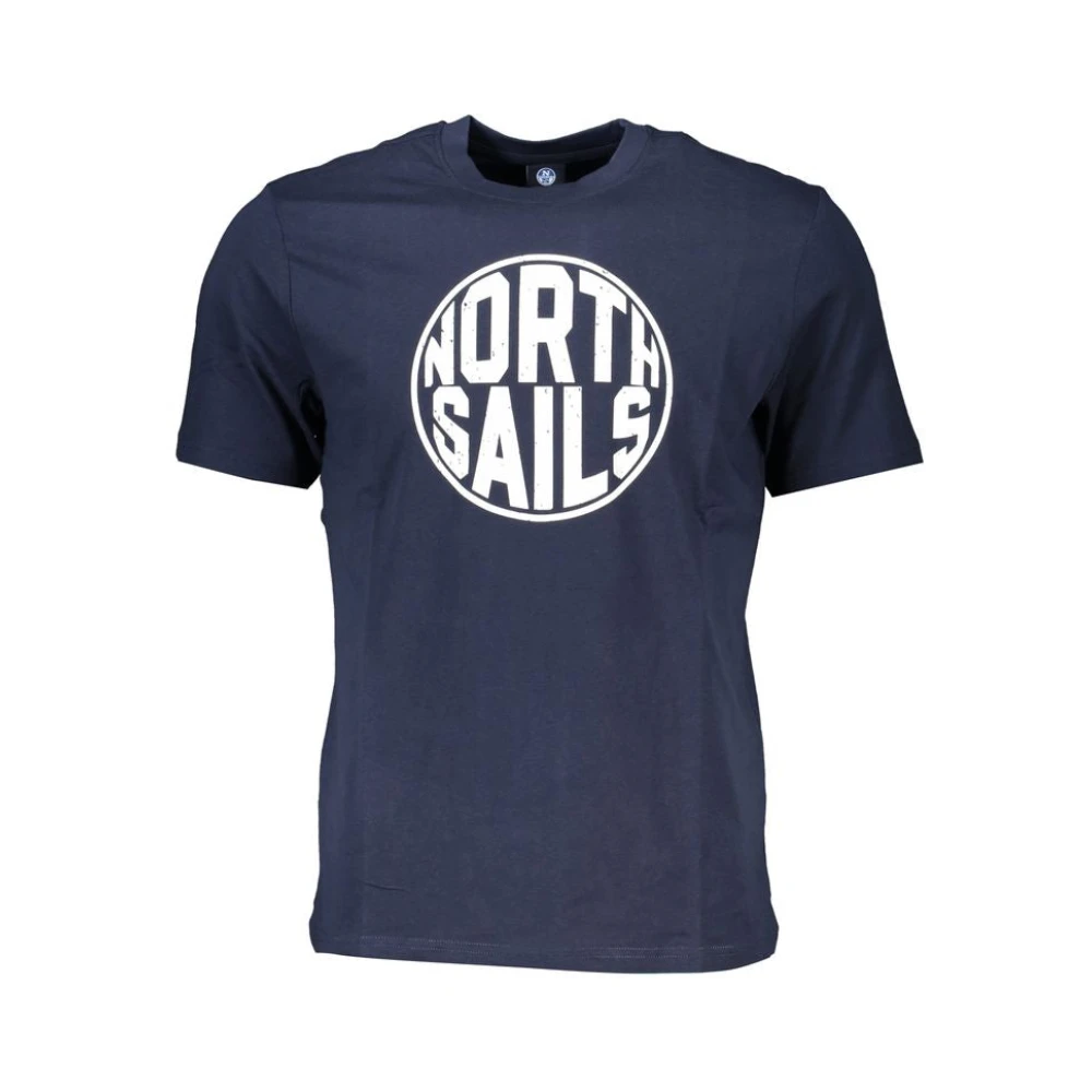 North Sails Bedrukt Logo T-shirt Blue Heren