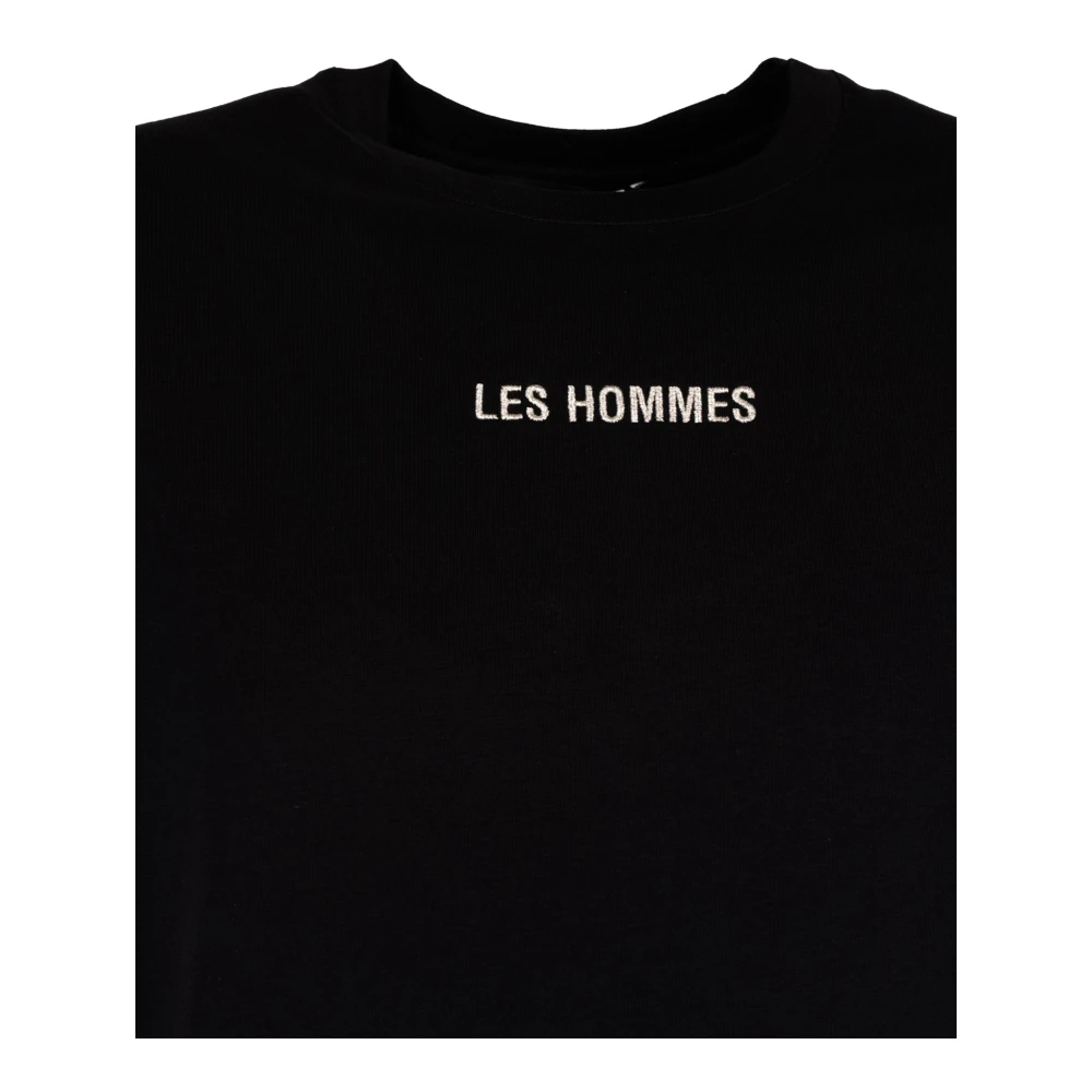 Les Hommes Klassieke Ronde Hals T-Shirt Black Heren
