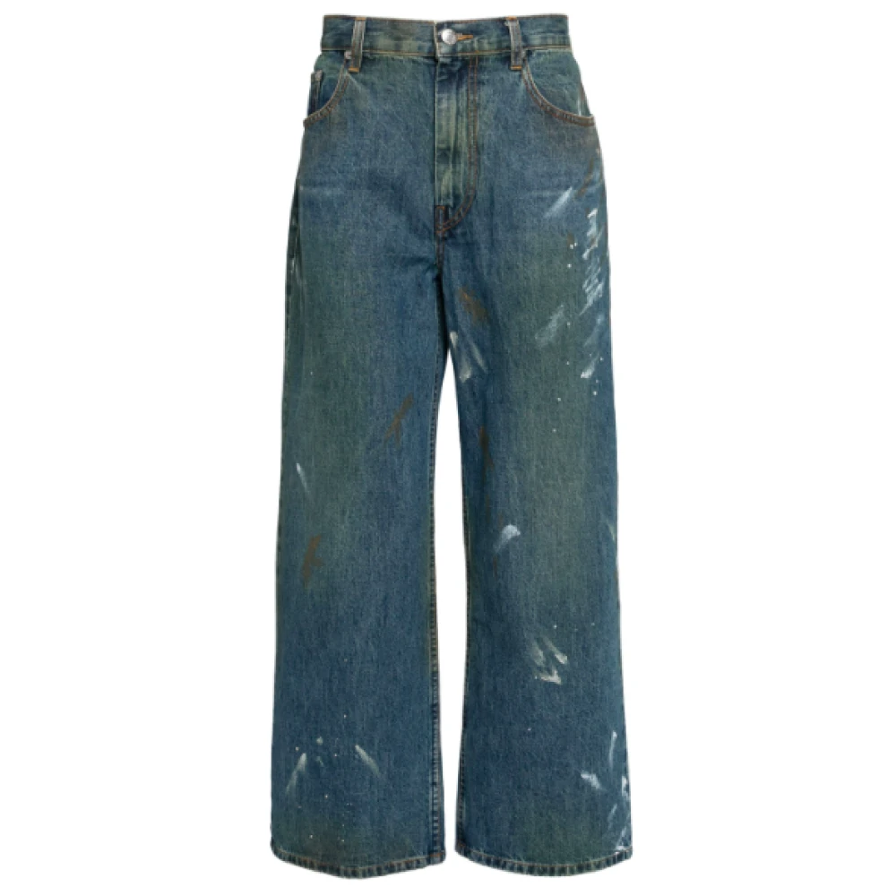 Helmut Lang Wijde Pijp Schilder Jeans Blue Dames