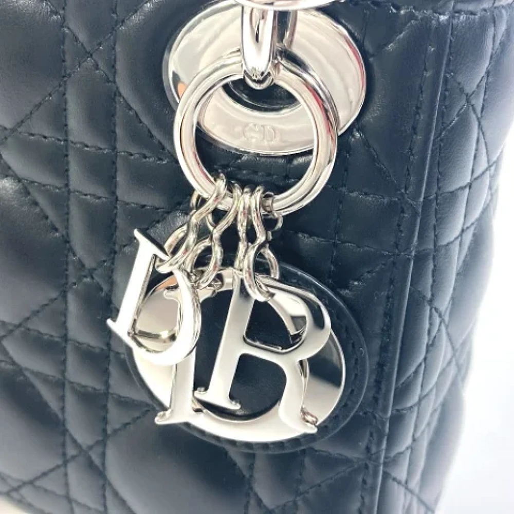 Dior Vintage Pre-owned Leather dior-bags Black Dames