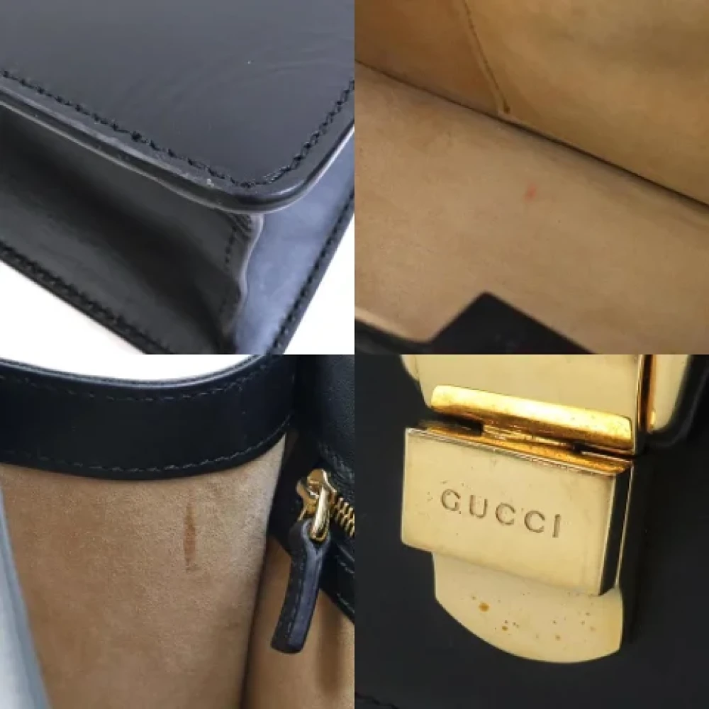 Gucci Vintage Pre-owned Leather gucci-bags Black Dames