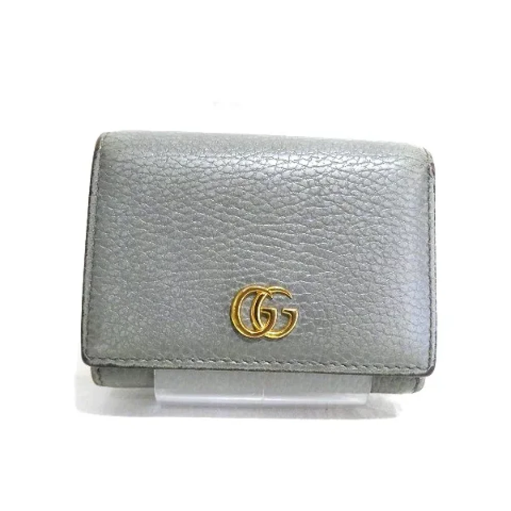Gucci Vintage Pre-owned Leather wallets Gray Dames
