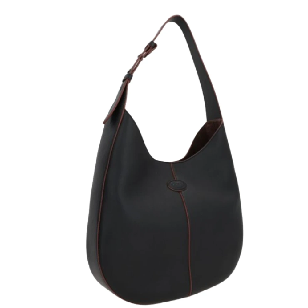 TOD'S Zwarte Di Bag Hobo Stijl Black Dames