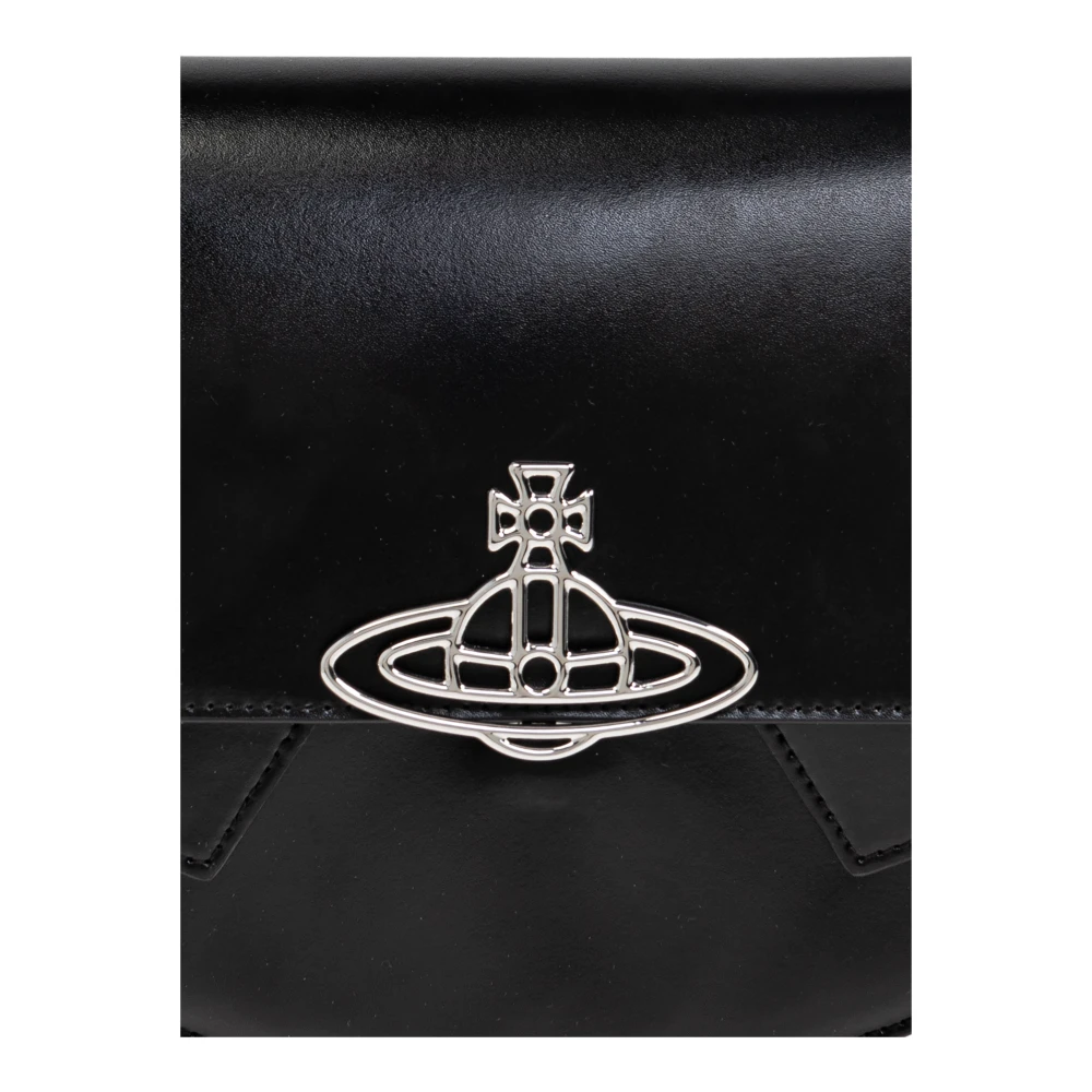 Vivienne Westwood Leren schoudertas Black Dames
