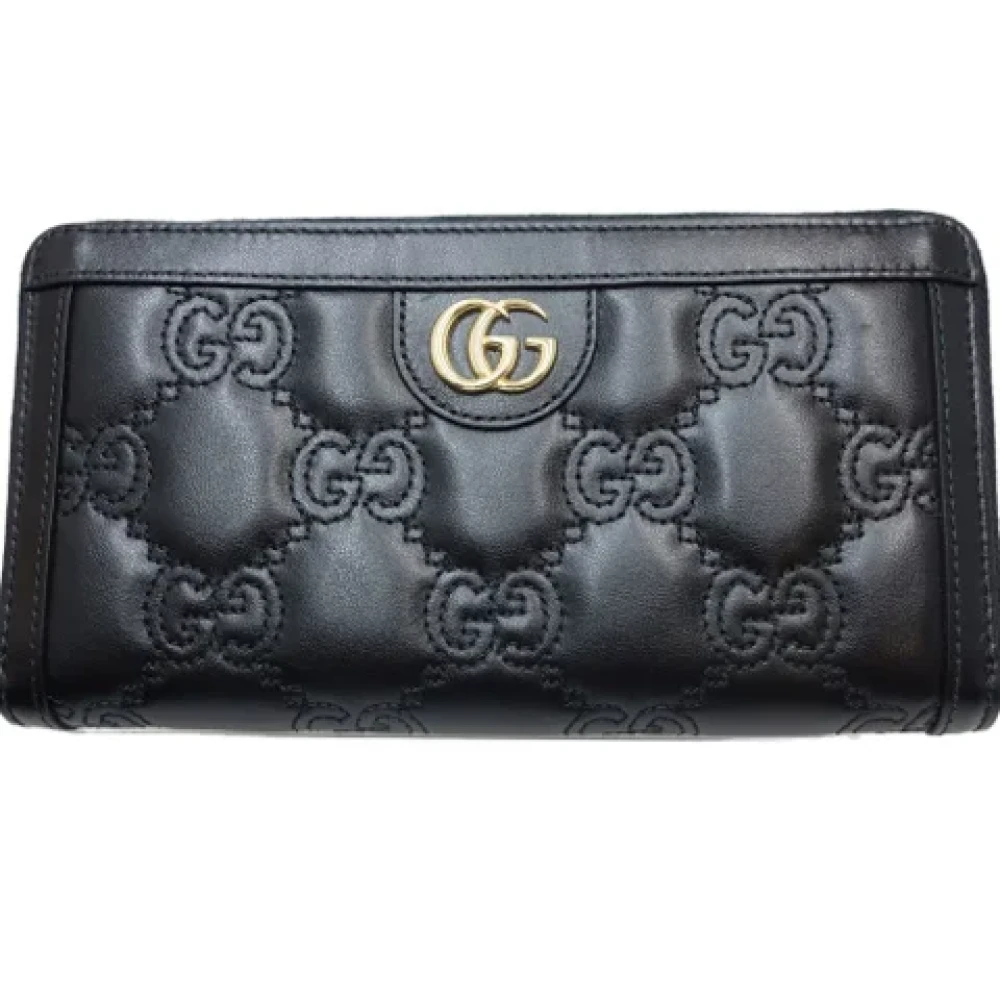 Gucci Vintage Pre-owned Leather wallets Black Dames
