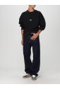 sweat-shirt-noir-a-col-rond