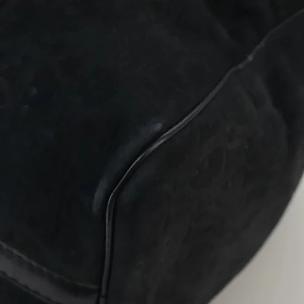 Dior Vintage Pre-owned Canvas handbags Black Dames