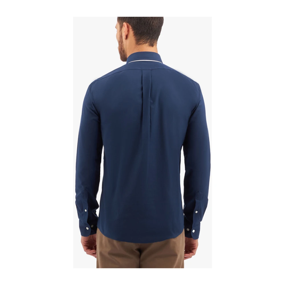 Brooks Brothers Donkerblauw Slim Fit Non-Iron Stretch Katoenen Overhemd met Knoop-Down Kraag Blue Heren