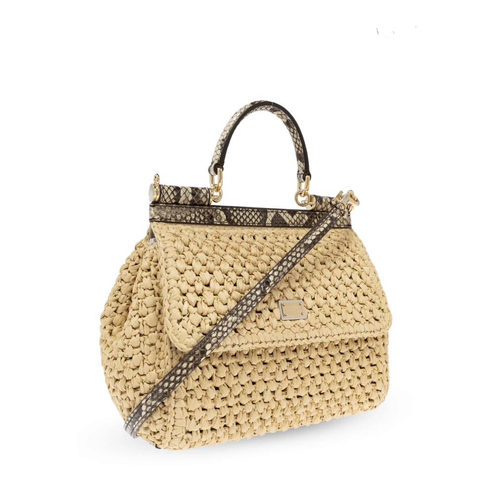 Dolce & Gabbana Sicily Mini schoudertas Beige Dames