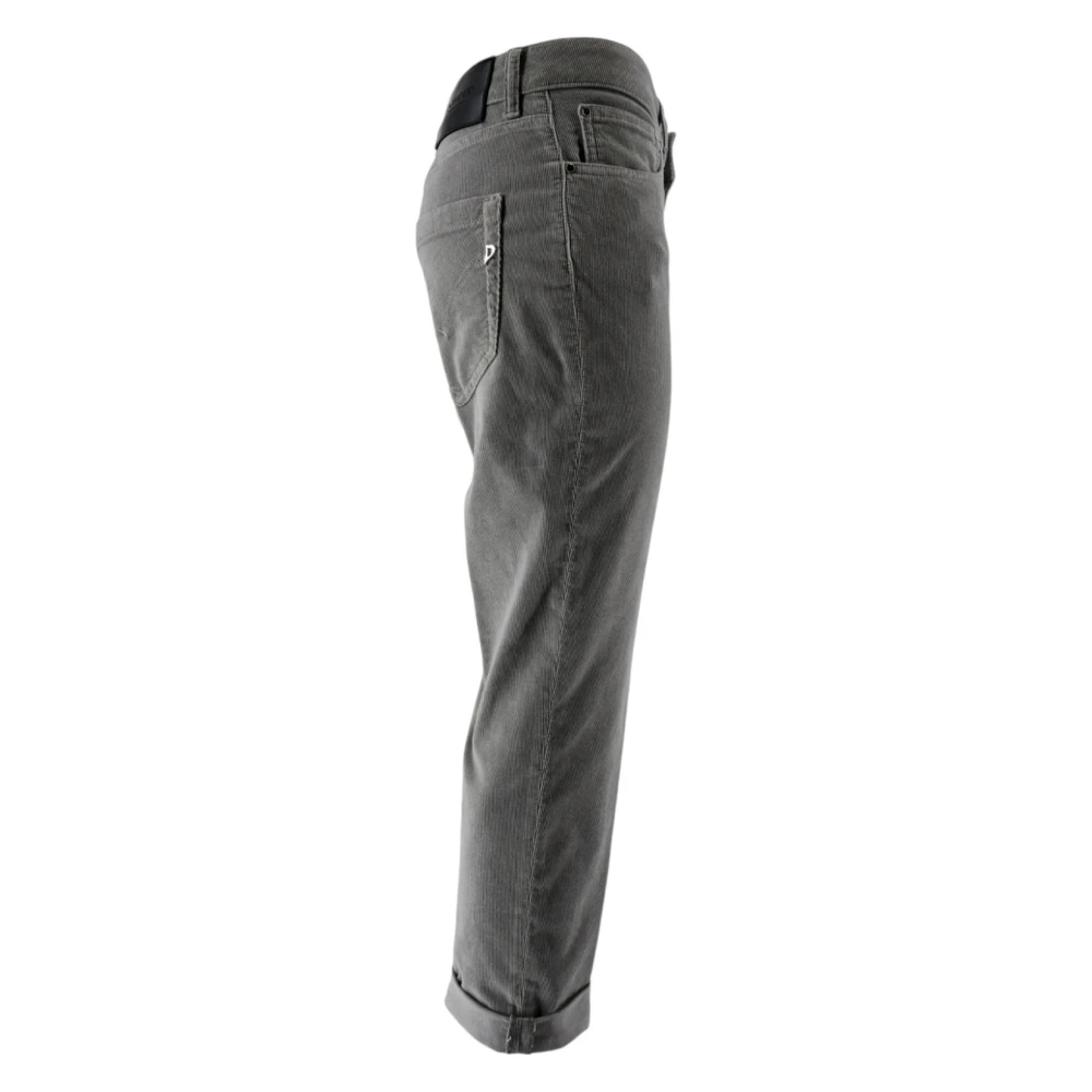 Dondup Fluwelen Grijze Broek voor Vrouwen Gray Dames
