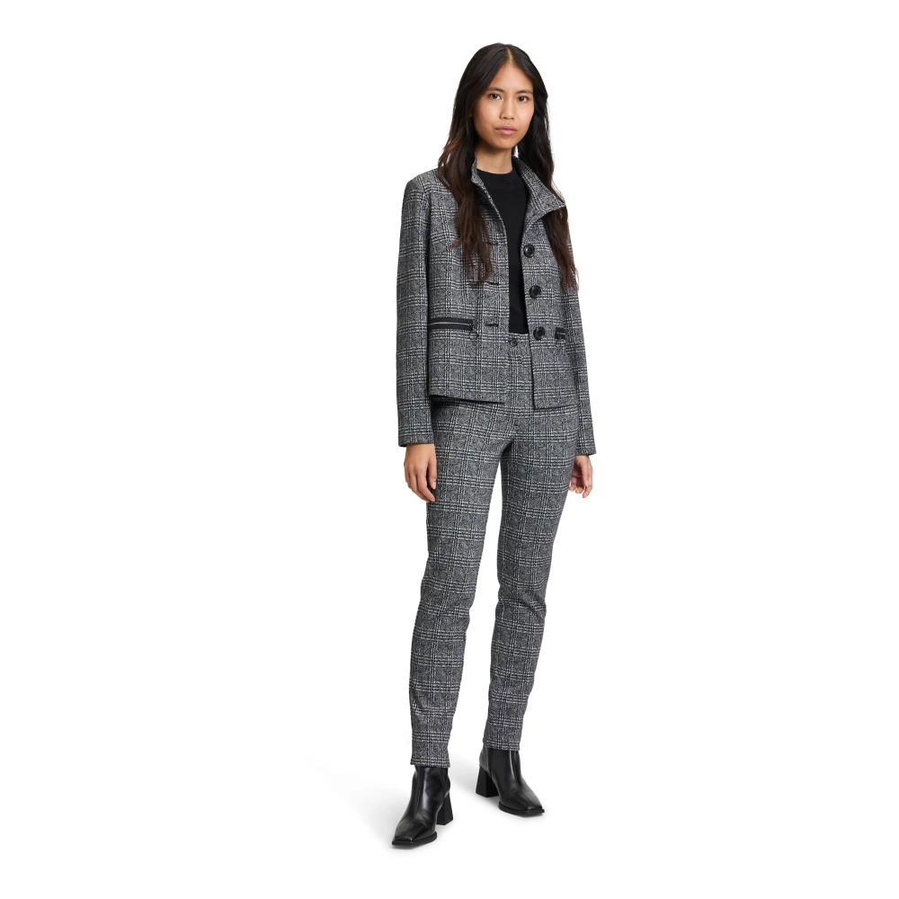 Betty Barclay Casual Blazer met Opstaande Kraag Black Dames