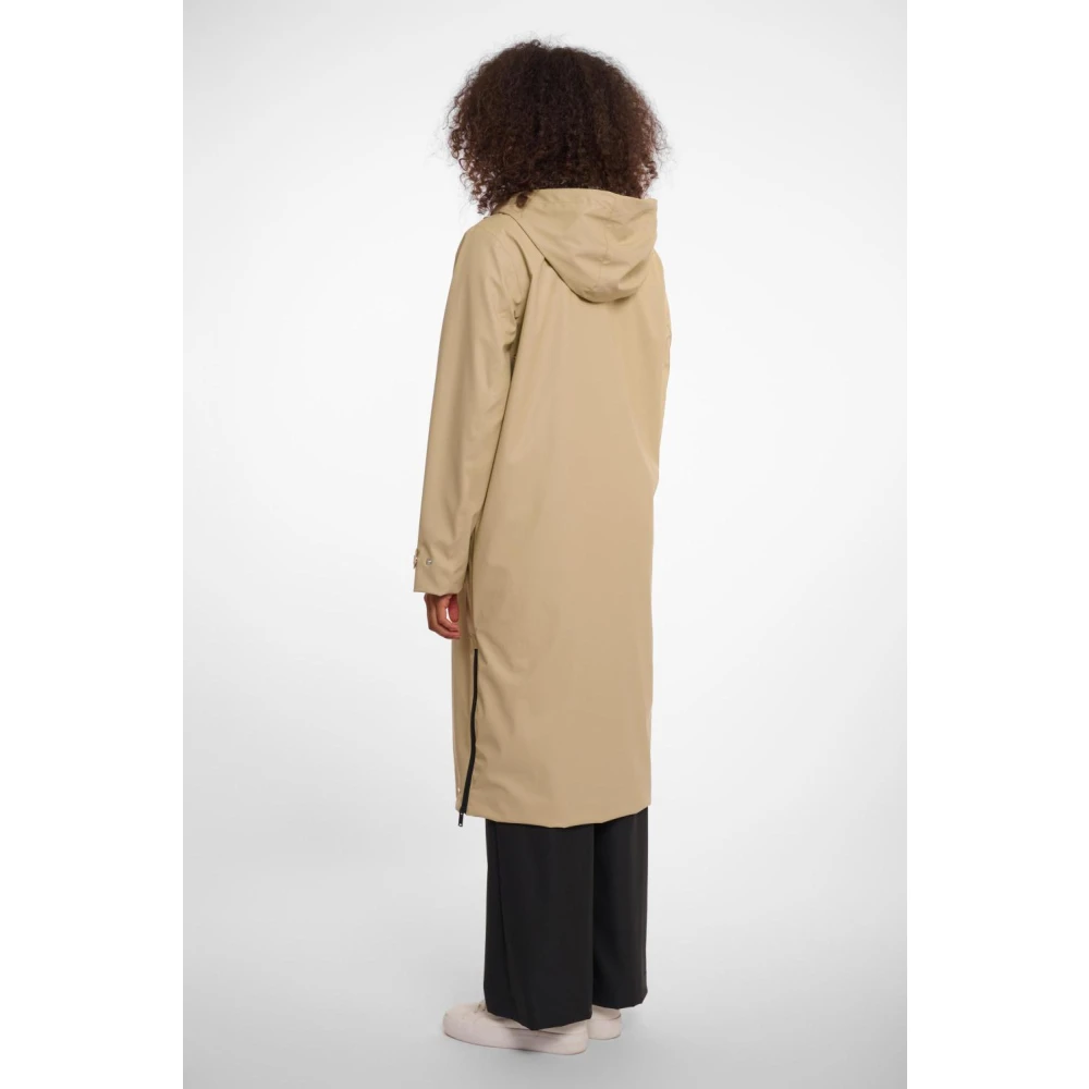 Rino&Pelle Lange Regenjas India Pale Camel Beige Dames