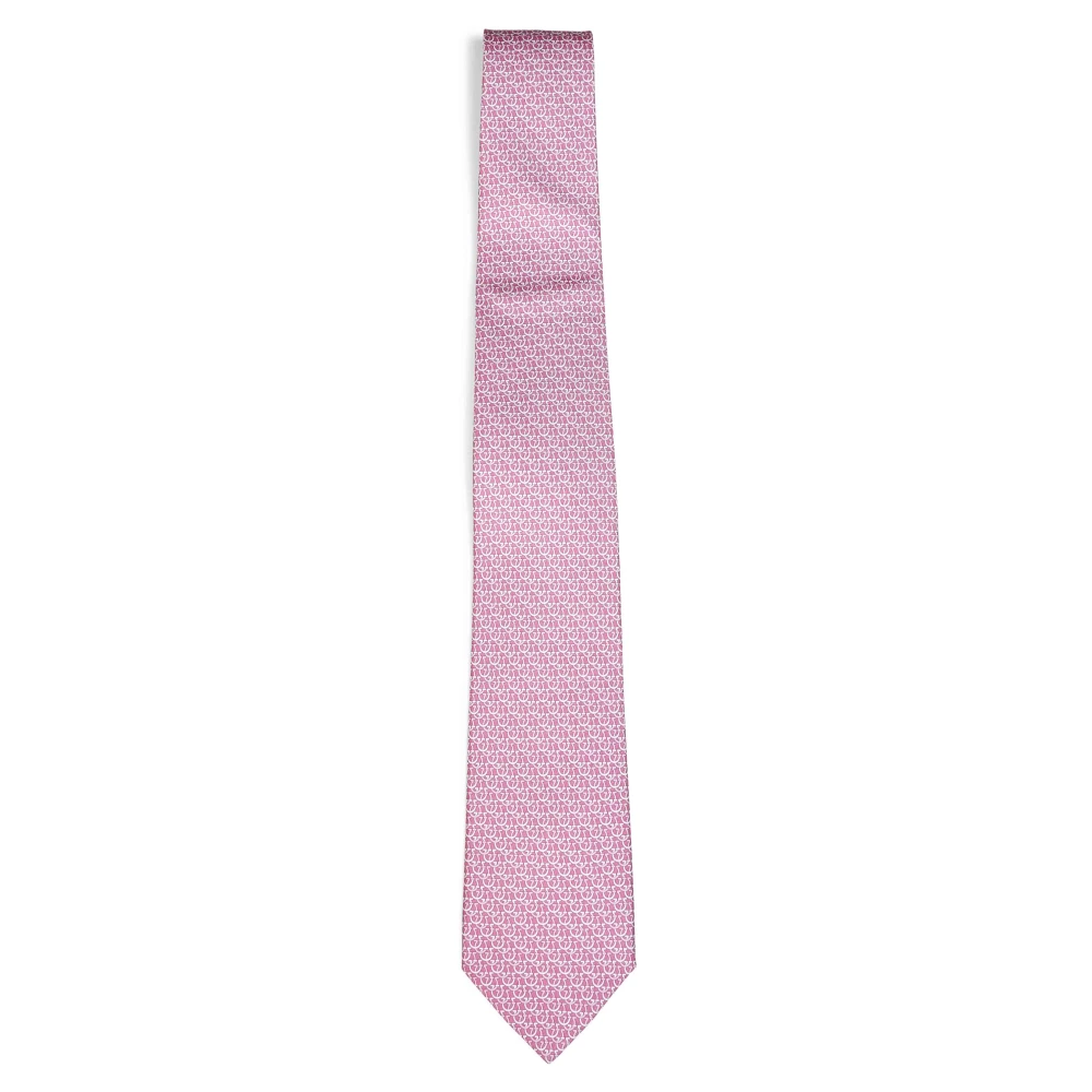 Ferragamo , Ties, Male, Pink, One Size, Cerchio Tie