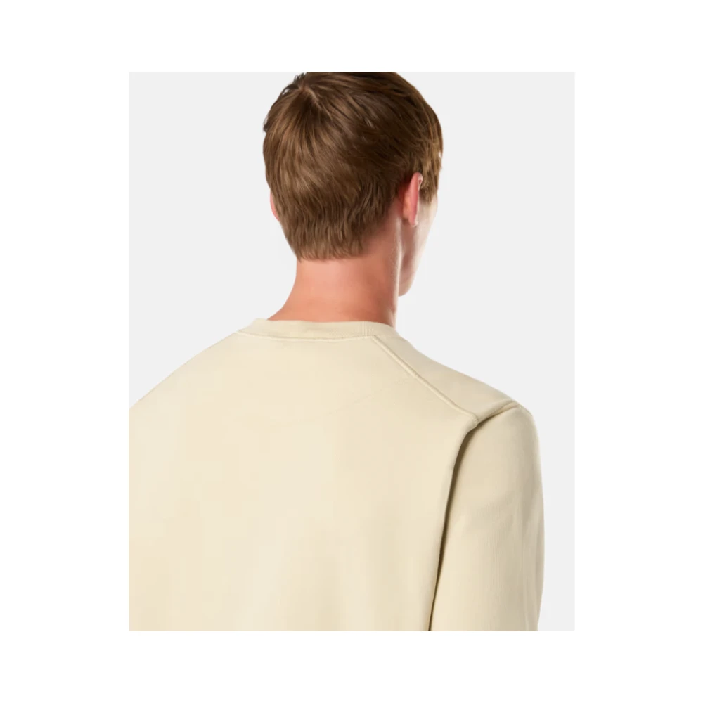 Stone Island Katoen Fleece Crewneck Sweatshirt Beige Heren