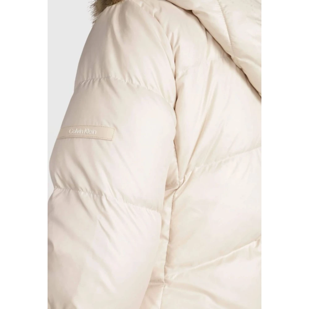 Calvin Klein Essential Real Down Jack Vrouwen Beige Dames