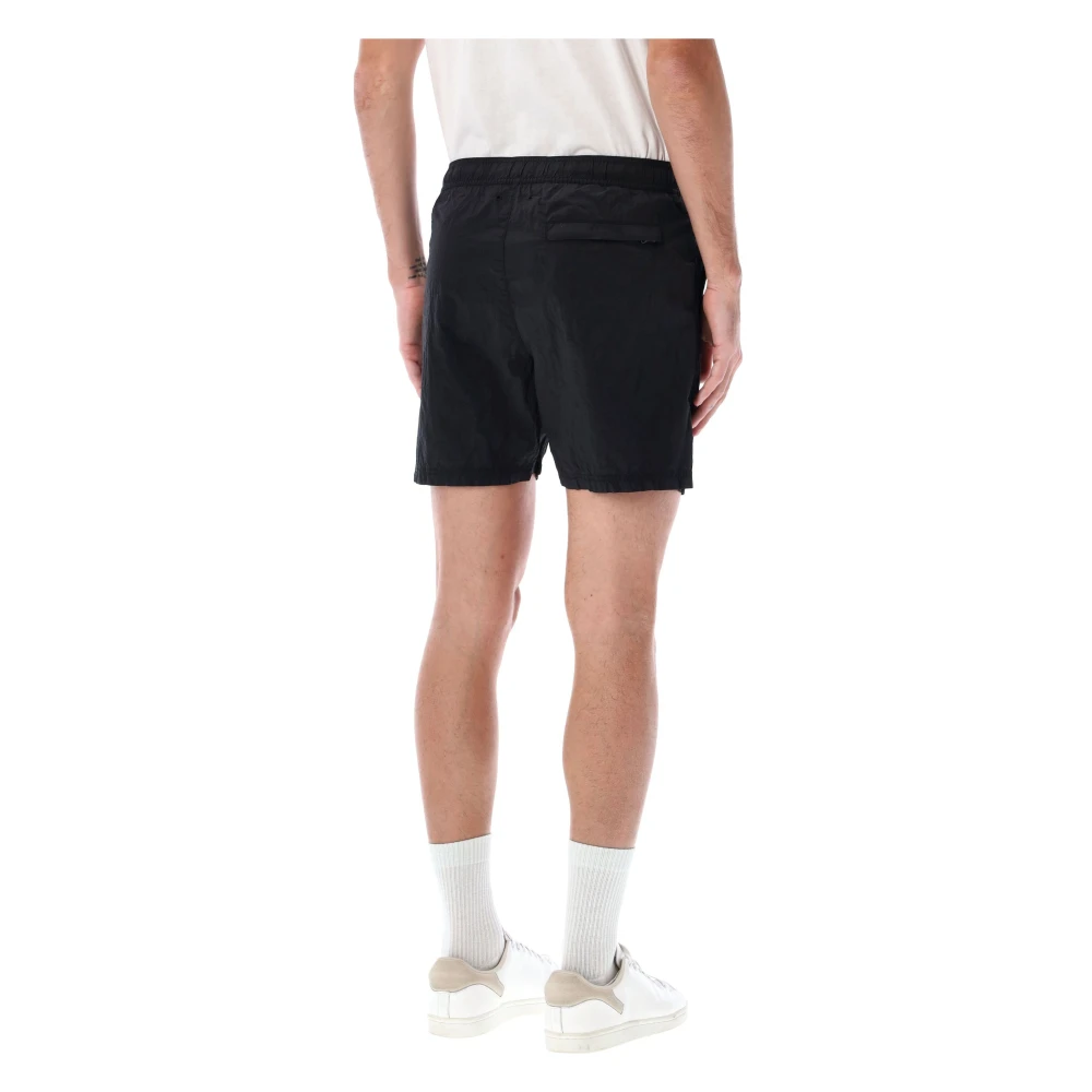 Stone Island Metalen Nylon Shorts Black Heren