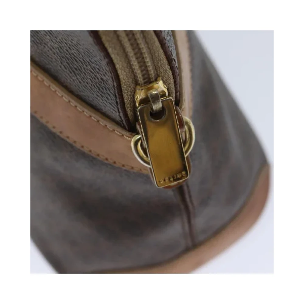 Celine Vintage Pre-owned Fabric handbags Brown Dames