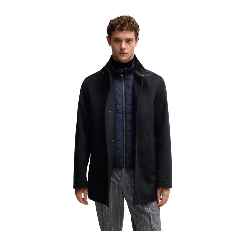 Hugo Boss Donkerblauwe winterjas Blue Heren