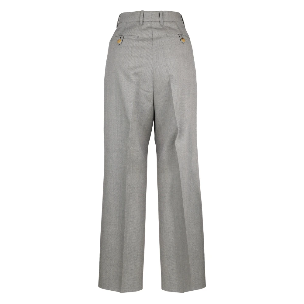 Gucci Straight Trousers Gray Dames