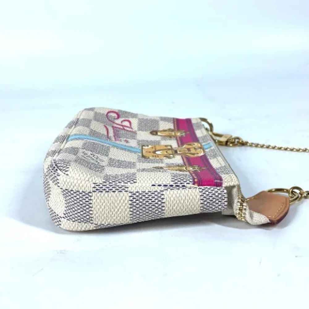 Louis Vuitton Vintage Pre-owned Cotton louis-vuitton-bags White Dames