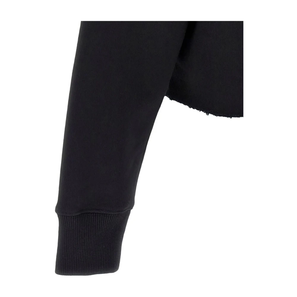 Givenchy Zwarte Hoodie Sweatshirt Voorzak Lange Mouwen Geribbelde Boorden Black Dames