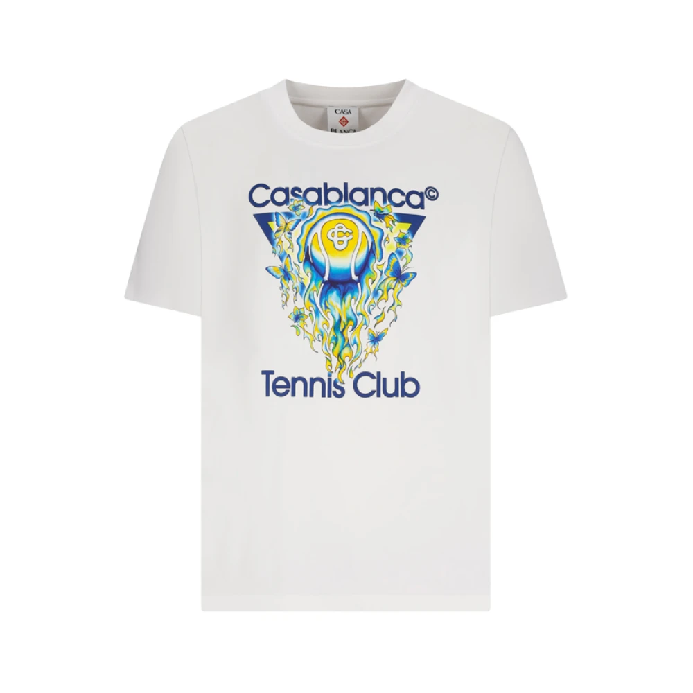 Casablanca Men's White Tennis Club Icon Classic T-Shirt - T-Shirts - M - Tops