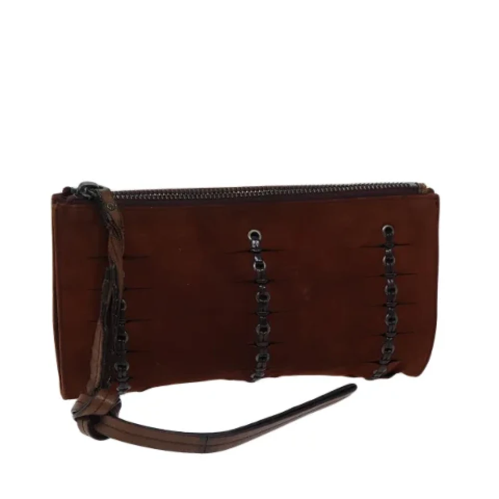 Gucci Vintage Pre-owned Suede pouches Brown Dames