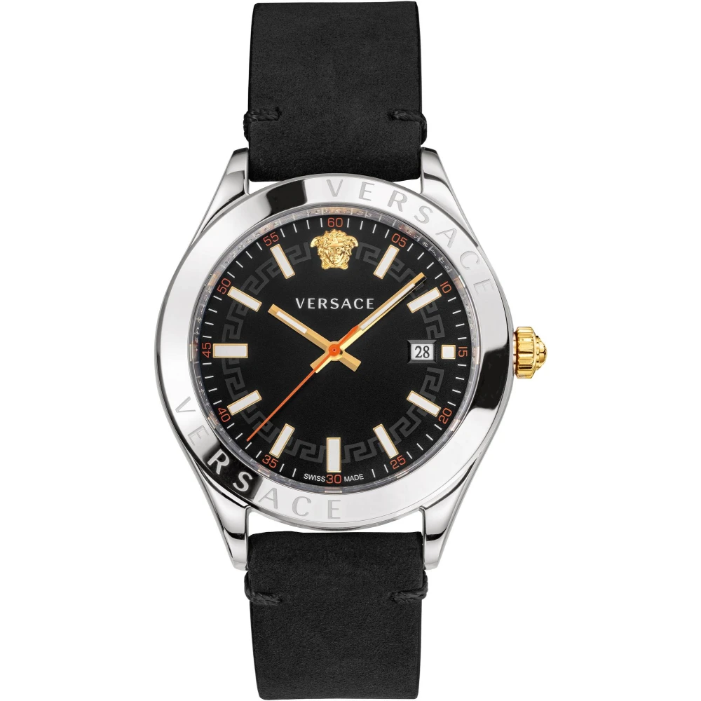 Versace Men's Gray Swiss Watch Hellenyium Silver