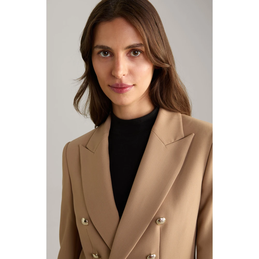 Joop! Bruine Damesjas met Gouden Knopen Brown Dames