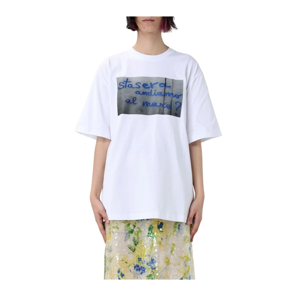 Msgm - Tops > T-Shirts - White - Msgm - Modalova