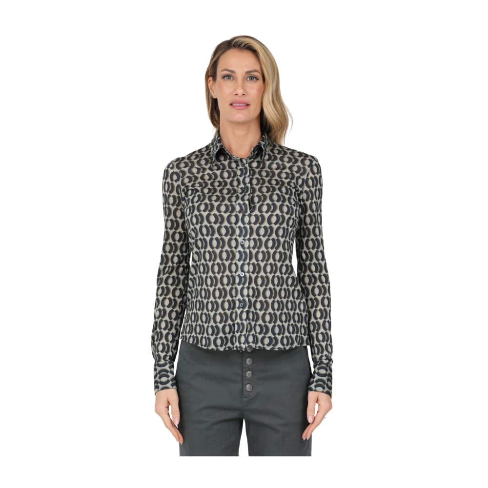 Caliban Geometrisch Patroon Overhemd Multicolor Dames